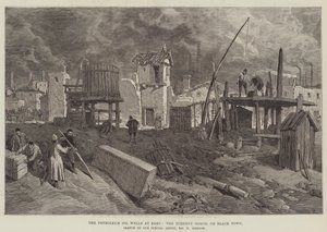 De petroleumoliebronnen in Bakoe, de Tcherny Gorod, of Zwarte Stad door William Crimea Simpson